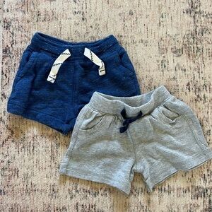 Carter's Navy and Heather Grey Cotton Blend Shorts Baby 3 month